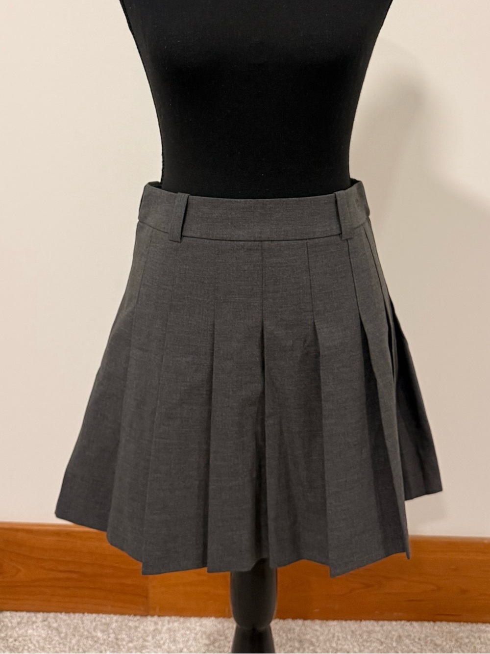 Sunday Best Charcoal Pleated Mini Skirt